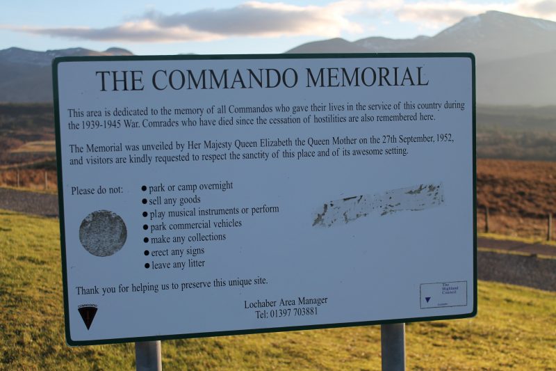 The Commando Memorial, Escócia