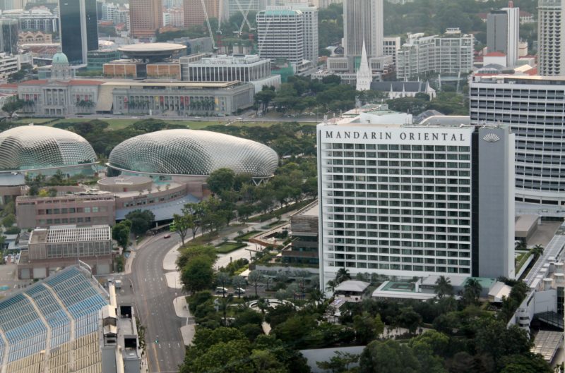 Vista da Singapore Flyer para o Mandarin Oriental, Singapore